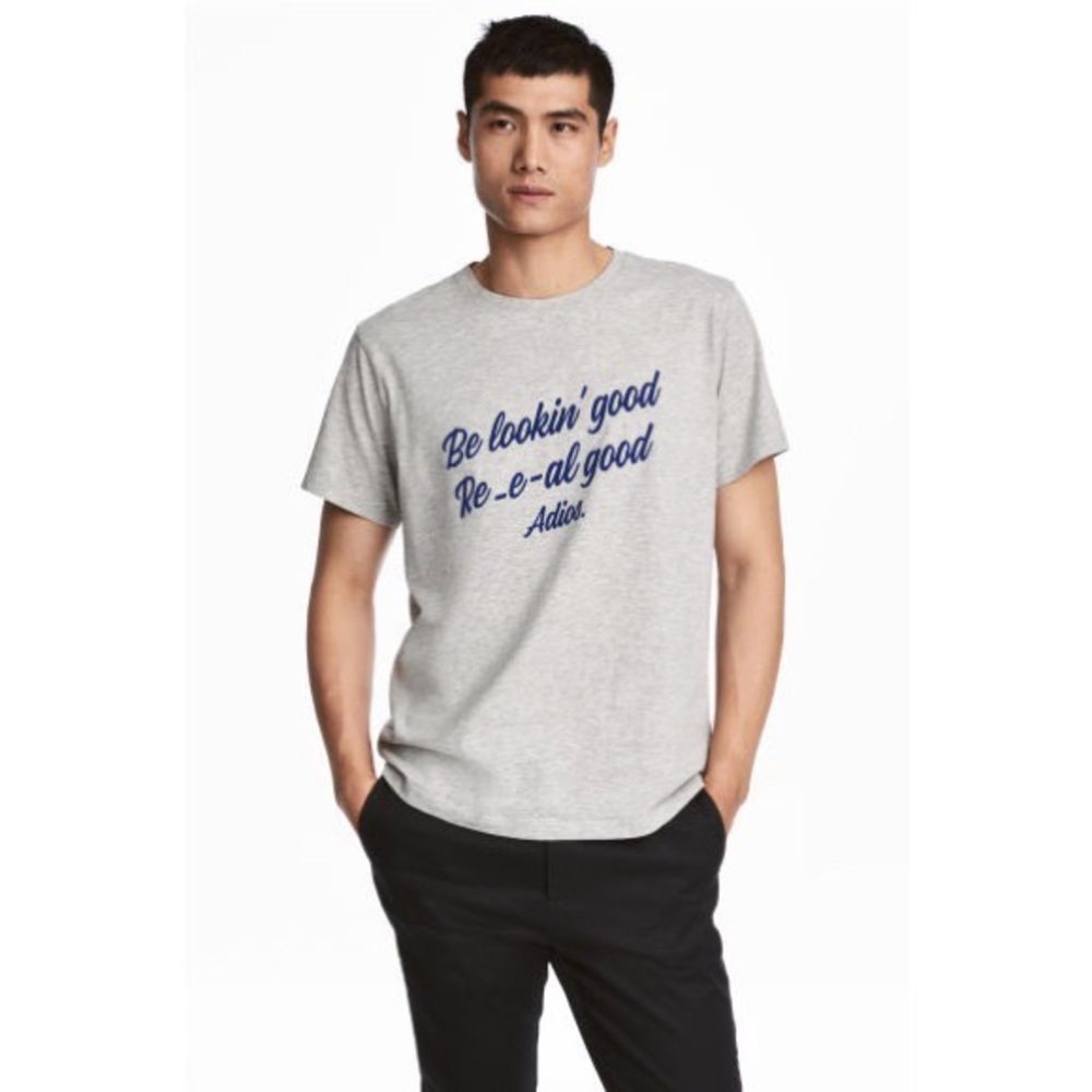 Flock print T- shirt